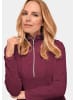 GOLDNER Flausch-Shirt Flauschiges Troyer- Shirt in sangria / melange