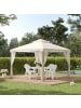Outsunny Pavillon 294L x 294Bx 265H cm Cremeweiß