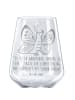 Mr. & Mrs. Panda glas für rotwein Schmetterling Zitronenfalter m... in Transparent