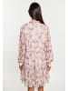 Usha Damen Kleid in Creme Mehrfarbig