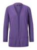 GOLDNER Kurzgröße:  Langarm Feinstrick-Cardigan in lila