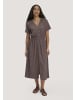 Hessnatur Hessnatur Musselin Kleid mit Taillierung Midi aus reiner Bio-Baumwolle in mocca