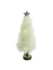 MARELIDA LED Baum Plüsch mit Sternspitze Dekobaum H: 27,5cm in weiß