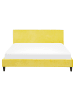 Beliani Doppelbett FITOU in Gelb/Braun - (W) 170 x (H) 87 x (L) 214 cm