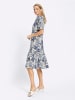 Heine Druckkleid in champagner-marine-bedruckt