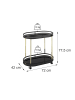 relaxdays Servierwagen in Schwarz/ Gold - (B)72 x (H)77,5 x (T)42 cm
