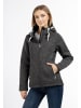 DreiMaster Damen Strickfleecejacke in Grau Melange