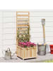 COSTWAY Blumenkasten mit Rankgitter 123 cm in Beige