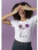 Aniston CASUAL T-Shirt in weiß-rosa-lila-braun-flieder-gelb-orange-schwarz