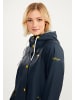Schmuddelwedda Damen Regenjacke in Marine Grau Melange