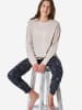 Schiesser Pyjama Family in beige-mel.