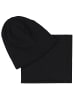 TupTam Unisex Set Kinder Beanie Mütze Schlauchschal in schwarz