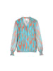 IZIA Women Blouse in aqua multicolor