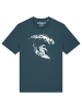 wat? Apparel T-Shirt Surfing Spaceman in Petrol
