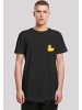 F4NT4STIC Long Cut T-Shirt Yellow Rubber Duck LONG in schwarz