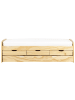 Beliani Tagesbett PETIVILLE in Braun - (W) 99 x (H) 63 x (L) 206 cm