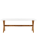 Beliani 7-tlg Gartentisch Set OLBIA in Grün/Beige/Braun