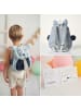 Crochetts Rucksack Biber in Hellblau und Dunkelblau – (B)37 x (H)35 x (T)11 cm
