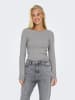 ONLY Strickpullover in Light Grey Melange