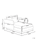 Beliani Chaiselongue CHARMES in Beige/Schwarz - (W) 124 x (H) 72 x (L) 159 cm
