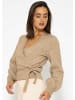 SASSYCLASSY Oversize Strick-Cardigan in Taupe