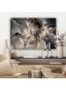 MuchoWow Leinwand bilder Abstrakte Kunst gold grau (BxH)