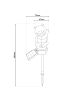 näve LED Solarleuchte "CALVINO" in grün - (L)6.7 cm x (B)7.3 cm x (H)40 cm