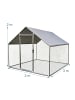 relaxdays Freilaufgehege in Silber - (B)2 x (H)2 x (T)3 m