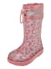 Playshoes Regenstiefel Leo-Print in rosa