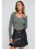 NO MATTER WHAT Crop Top in Khaki