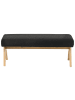 Beliani Bettbank TAMRE in Schwarz/Braun - (W) 118 x (H) 48 x (L) 46 cm