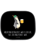 Mr. & Mrs. Panda Sonnenschutz Auto Pinguin Bier mit Spruch in Schwarz