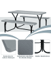 COSTWAY Bierzeltgarnitur 4 Sitzer in Grau