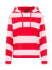 ELBSAND Hoodie Eydis in Barberry + Soft Rose STRIPE
