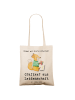 Mr. & Mrs. Panda canvas tasche Grafiker Leidenschaft mit Spruch in Creme