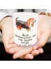 Mr. & Mrs. Panda Glas Windlicht Basset Hound Lebensretter mit Sp... in Transparent