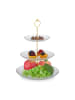 relaxdays Etagere in Transparent/ Gold - (H)34 x Ø 25 cm