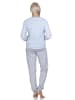 NORMANN Frottee Schlafanzug langarm Pyjama Bündchen - 82748 in hellblau