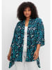 sheego Blusenjacke in tiefblau gemustert