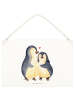 Mr. & Mrs. Panda Deko Schild Pinguin umarmen ohne Spruch in Transparent