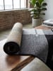 KADIMA DESIGN Teppich Kurzflor Waschbar Karo LATEMAR Strapazierfähig OEKO-TEX in Grau