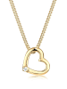 Elli DIAMONDS  Halskette 925 Sterling Silber Herz in Gold