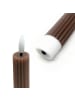 relaxdays 2 x LED Stabkerzen in Coffee