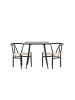 ebuy24 Essgruppe Polar (3-teilig) Noir 75 x 75 cm