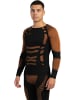 normani 2x Herren Thermo Langarmshirt in Orange/Schwarz