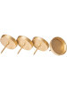 Novaliv 4X Kerzenpick flach 10cm Gold Aluminium Weihnachtskranz Kerzenständer in Gold