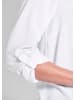 GOLDNER Tunika Elegante Viskosebluse mit V-Ausschnitt in weiß