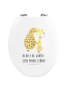 Mr. & Mrs. Panda klo deckel Giraffe Kind mit Spruch in Weiß
