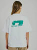 Norr T-shirt Sanda in White w. green print