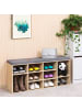 VASAGLE Schuhbank Custos in Eichenfarben-Grau - (B)104 x (H)48 x (T)30 cm